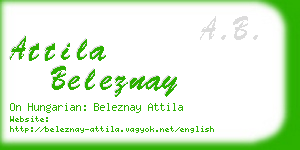 attila beleznay business card